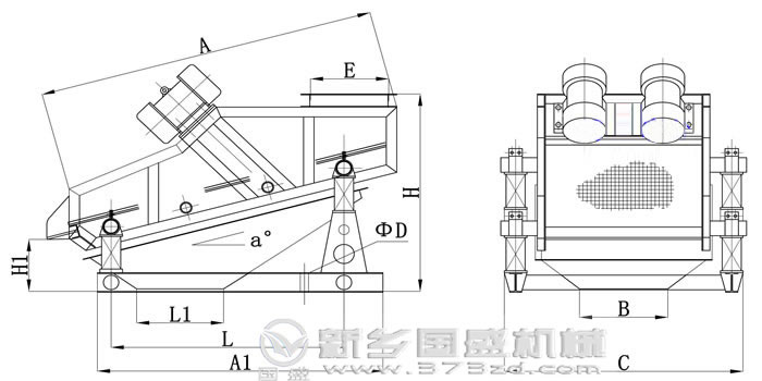 礦用振動(dòng)篩結(jié)構(gòu) 礦用振動(dòng)篩結(jié)構(gòu)圖